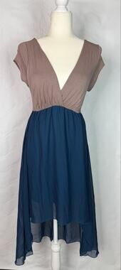 Mezzanine Two Tone High Low Dress